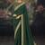  green embroidered green silk blend saree