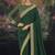  green embroidered green silk blend saree