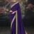  purple embroidered  silk blend saree