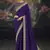  purple embroidered  silk blend saree