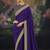  purple embroidered  silk blend saree