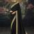  black embroidered  silk blend saree