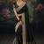  black embroidered  silk blend saree
