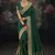  green embroidered green silk blend saree