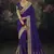  purple embroidered  silk blend saree