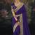  purple embroidered  silk blend saree