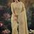 kanjivaram silk blend beige saree