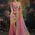 multi faux crepe embroidered saree