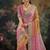 multi faux crepe embroidered saree