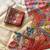 red printed pasmina print with dori silk saree