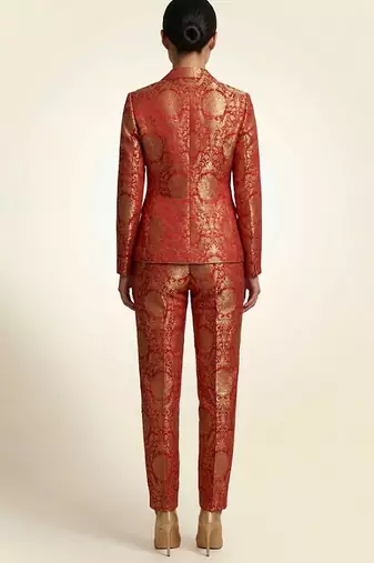 Pink woven brocade co ord set