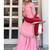 Women baby pink festive wear sharara suit with dupatta heavy zari sequins embroidery