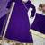 Women purple wedding wear anarkali set with dupatta heavy embroidery sequins zari work