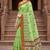 green woven cotton saree with blouse