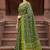 green woven cotton saree with blouse