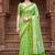 green woven cotton saree with blouse