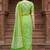 green woven cotton saree with blouse