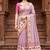 lavender woven cotton saree with blouse