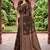 brown woven cotton saree with blouse