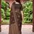 brown woven cotton saree with blouse