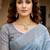 grey woven cotton saree with blouse