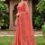 orange woven cotton saree with blouse