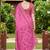 pink woven cotton saree with blouse