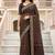 brown woven cotton saree with blouse