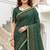 green woven cotton saree with blouse