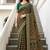 green woven cotton saree with blouse