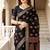 black woven cotton saree with blouse