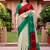 off white woven cotton saree with blouse