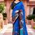 blue woven cotton saree with blouse