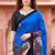 blue woven cotton saree with blouse