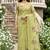 green woven cotton saree with blouse
