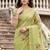 green woven cotton saree with blouse