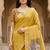 yellow woven cotton saree with blouse