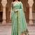 green woven cotton saree with blouse