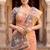 peach woven cotton saree with blouse