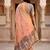 peach woven cotton saree with blouse