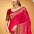 pink woven silk blend saree with blouse