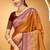 orange woven silk blend saree with blouse