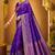 violet woven silk blend saree with blouse