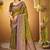 green woven silk blend saree with blouse