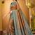golden woven silk blend saree with blouse