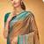 golden woven silk blend saree with blouse