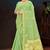 green woven cotton saree with blouse