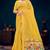mustard woven cotton saree with blouse