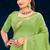 green woven cotton saree with blouse