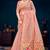 peach woven cotton saree with blouse